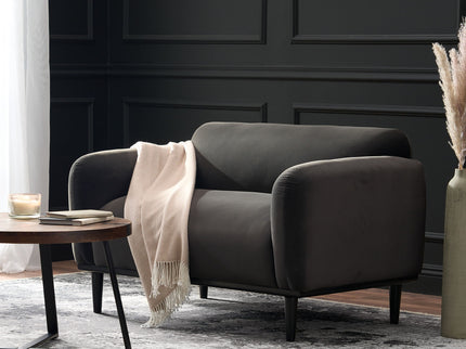 Sway - Upholstered Loveseat With Wood Legs And Round Arms