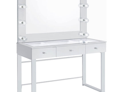 Trevor - 3 Drawer Makeup Vanity Table With Mirror - Chrome