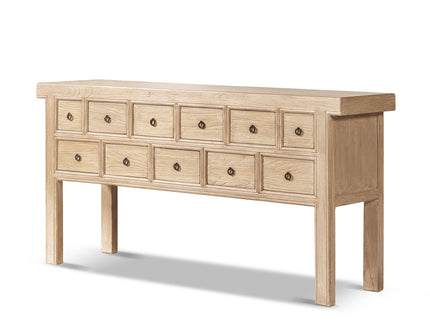 Bellamy Heritage - 11 Drawer Table With Open Base - Brown