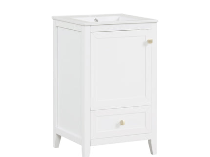 Bathroom Vanity With Sink, Soft Closing Cabinet Door, Storage Rack And Drawer
