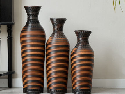 Classic And Neat Floor Vase, High Independent Flower Stand (Set of 3)