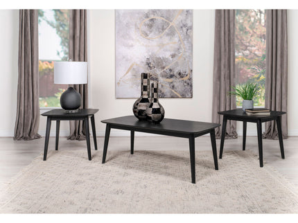 Bivens - 3 Piece Rectangular Coffee Table Set - Black