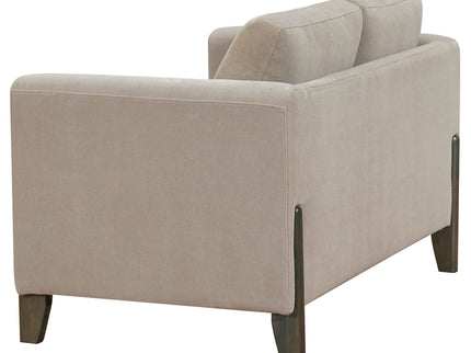 Fisher - Upholstered Panel Arm Loveseat - Taupe