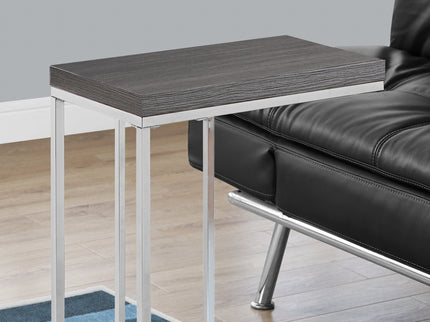 Accent Table, C - Shaped, Tempered Glass, Stylish Design Contemporary & Modern