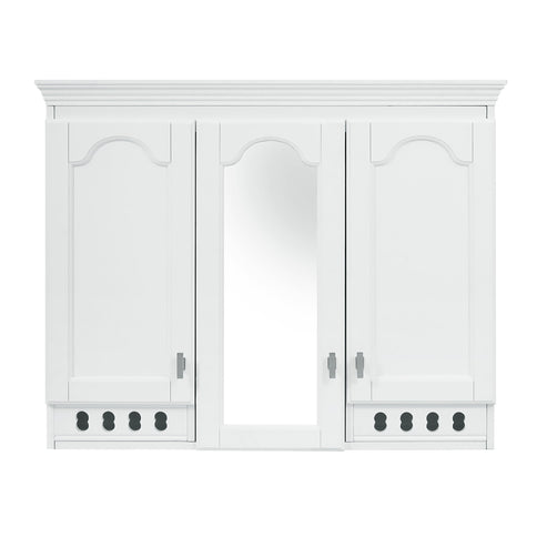 Wall Mount Mirror Cabinet With Adjustable Shelves, Soft Closing Hinges