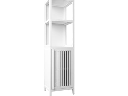 Storage Cabinet With Tall Tower, Multifunctional For Bathroom