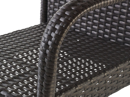 Outdoor Wicker Barstools With Rattan And Iron Frame