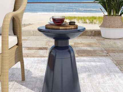 Outdoor Modern Metal End Large Table