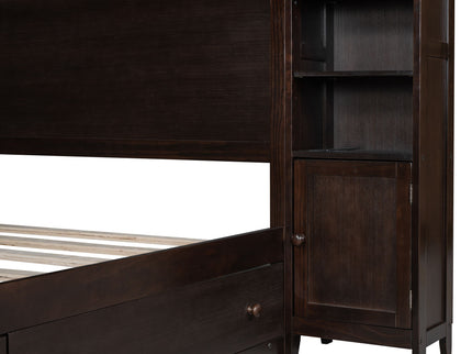 Bed With All In One Cabinet, Shelf And Sockets