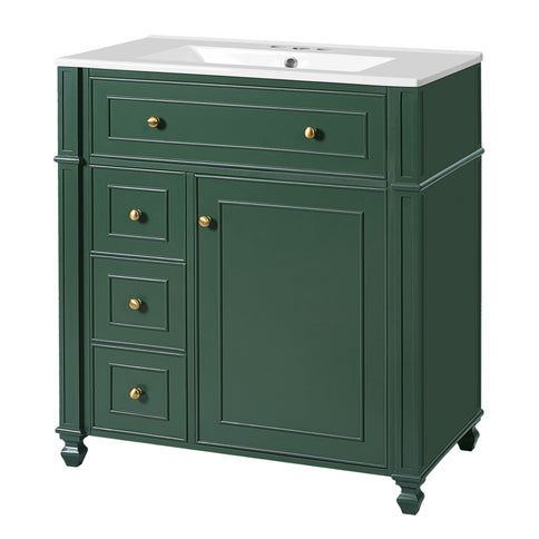 Bathroom Vanity Cabinet With Sink, Soft Close Doors With Door Organizer