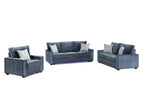 Blue / 3 Pc. Sofa, Loveseat, Chair