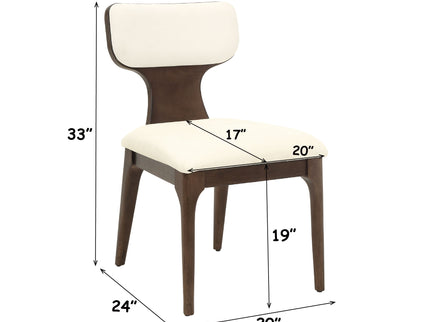 Koen - Side Chair (Set of 2) - Beige / Brown Oak