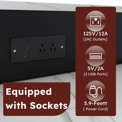 Expandable Kitchen Island With Power Outlet