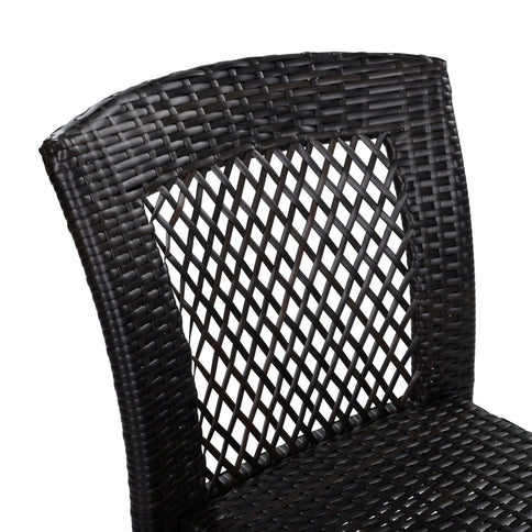 5 Piece Patio Dining Set With Chairs, Outdoor Furniture - Brown Multi / Light Teak