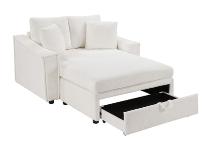 Modern Chaise Sofa With Hidden Storage For Living Room