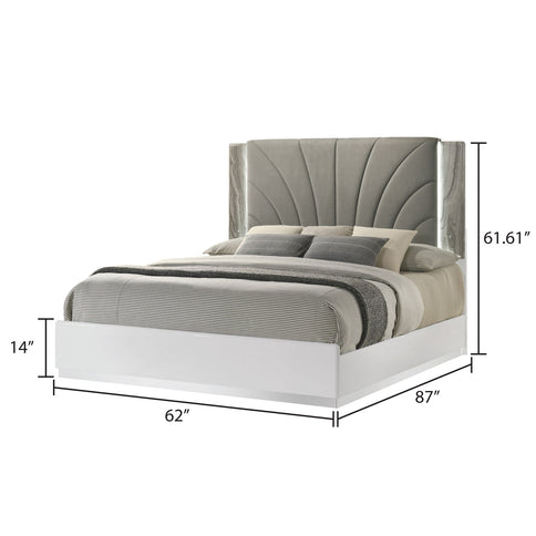 Jazz - Platform Bed With LED Upholstered Headboard