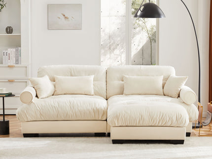 Super Comfort Oversized Modular Sectional Sofa With Movable Ottoman