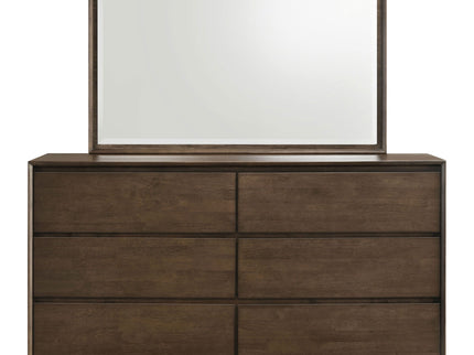 Hemlock - 6 Drawer Dresser With Mirror - Brown