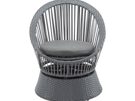 Modern Swivel Wicker Lounge Chair With Round Design