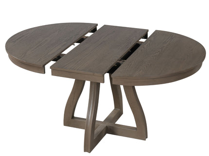 Round Extendable Dining Tabl, Middle Leaf, Curved Legs