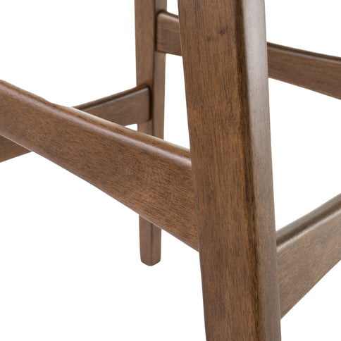Contemporary Bar Stool With Stylish Seat And Small Backrest