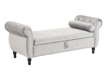 Luxurious Multifunctional Storage Ottoman Bench With Pillow