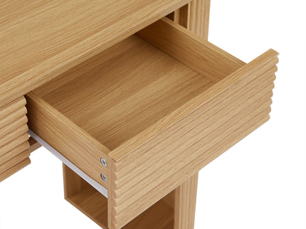 Retro Console Table With Storage, 3 Drawers