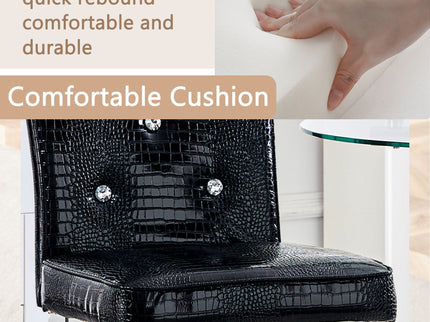 Bar Chairs & Crystal Clasp Design (Set of 2)