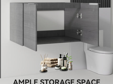 Floating Bathroom Vanity Cabinet With Soft Close Double Doors, Spacious Interior Storage, Wall Mounted, Cabinet Only