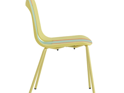 Modern Striped Blocking Single Chairs (Set of 4)