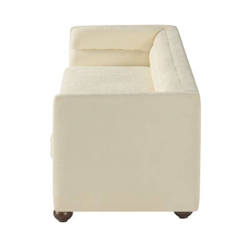 3 Seater Sofa Upholstery With Square Arms, Living Room Couch