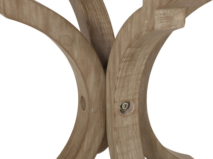 French Country Accent Table With Hourglass Design - Natural