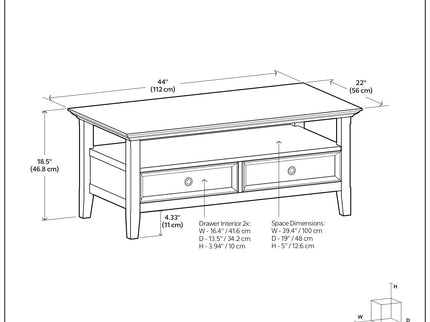 Amherst - Coffee Table - Hickory Brown