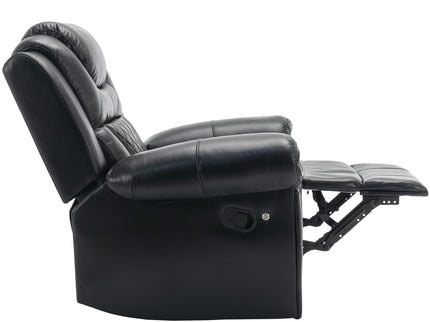 Home Theater Seating Manual Recliner Chair, Led Light Strip For Living Room - Black