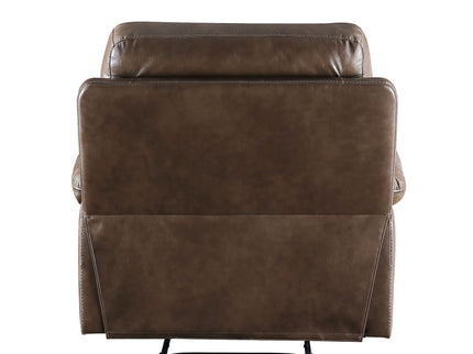 Aashi - Leather Gel Match 3 Piece Recliner Living Room Set - Brown