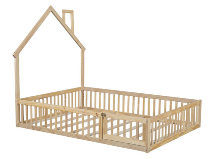 House Platform Bed With Guardrail