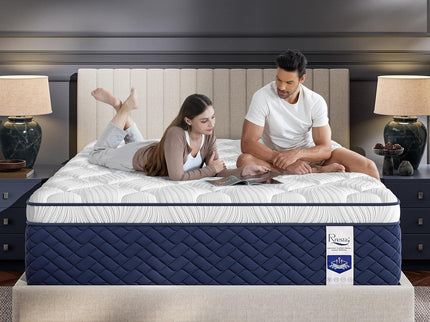 Rresta Hotel Collection - 12" Medium Firm Hybrid Mattress With 5 Zone Support For Back & Hip Relief, Fiber Free, Certipur Us Certified