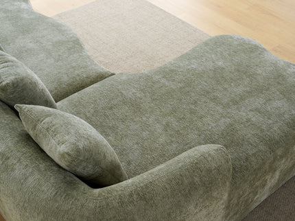 Modular L-Shape Sectional Sofa With Curved Chaise