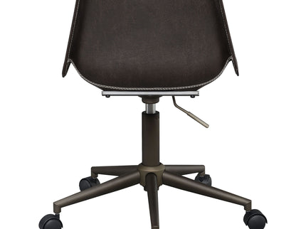Ralston - Upholstered Adjustable Office Desk Chair With Ergonomic Design - Brown