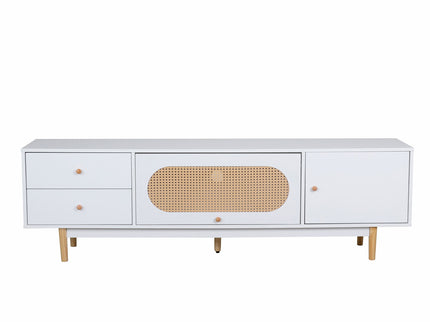 70" TV Stand With Drawers - White