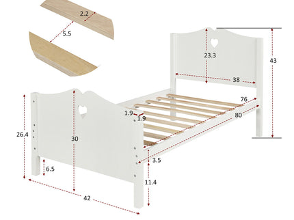 Platform Bed With Slat Support And Headboard And Footboard