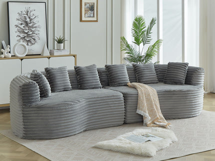 Sectional Sofa, Oversized 4 Seater With Deep Seat Design