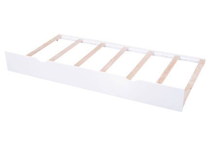 Storage Platform Bed With Pull Out Shelves And Trundle