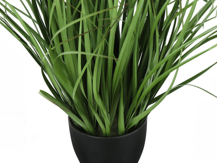 23" Tall, Artificial Plant, Grass, Indoor, Faux, Fake, Table, Greenery, Potted, Real Touch, Decorative - Green / Black