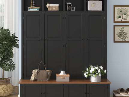 Hall Tree With Bench And Cabinet