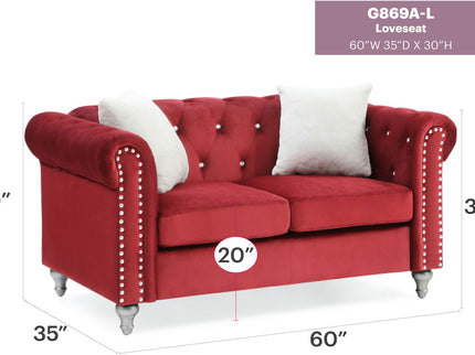 Stylish Contemporary Loveseat