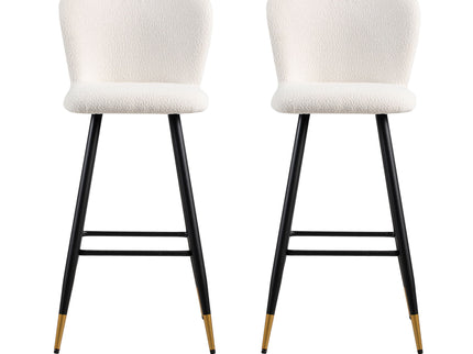 Modern Style Barstool, Tipped Ends, Suitable For Various Decoration Styles - White