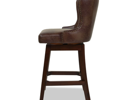 Holmes - Tufted High Back 360 Swivel Counter Height Barstool