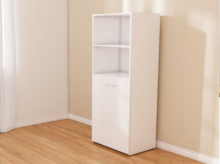 Stretchable Office Desk With Storage Shelves And Mobile Wheels