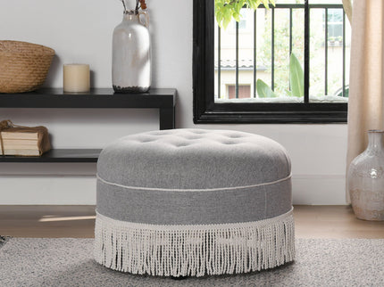 Yolanda - Round Upholstered Accent Ottoman